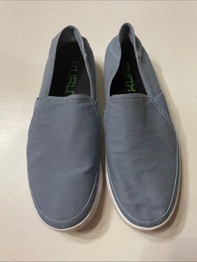 Kuru Rom Alta blue canvas slip on shoes size 9.5